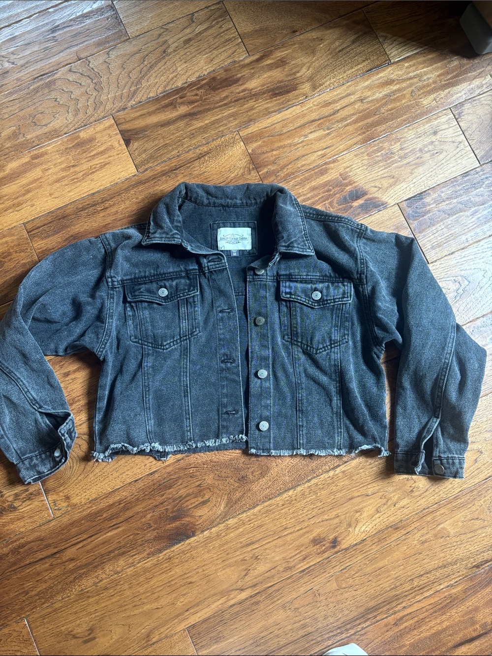 Ashley-Vintage Charm Grey Denim Jacket